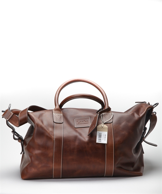 Balmoral Weekend Bag-Brown Veg Tan Leather 1