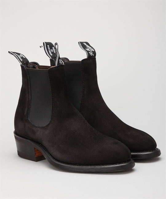 R.M. Williams The Yearling Black Suede