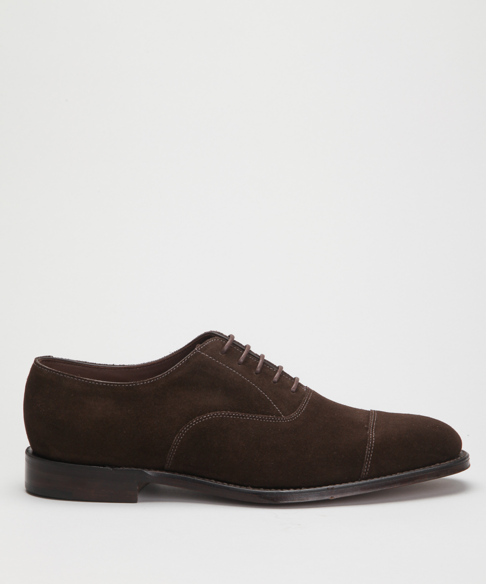 Loake Aldwych-Chocolate Brown Suede Shoes - Shoes Online - Lester Store